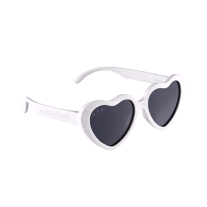 Детски слънчеви очила Roshambo Eyewear във форма сърце с 100% UV защита 0-24 месеца – цвят бяло