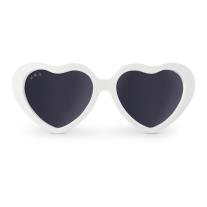 Детски слънчеви очила Roshambo Eyewear във форма сърце с 100% UV защита 0-24 месеца – цвят бяло