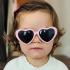Детски слънчеви очила Roshambo Eyewear във форма сърце с 100% UV защита 0-24 месеца – цвят праскова