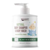 Бебешки натурален шампоан за коса и тяло Wooden Spoon (FRAGRANCE FREE), 300ml