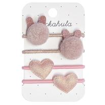 Латици за коса 4 броя Rockahula Kids Bunny Pom Pom