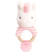 Keel Toys Еднорог Бебешка дрънкалка ринг от серията Keeleco 14 см.