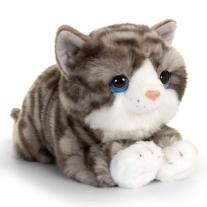 Плюшено легнало коте сиво 32 см Keel Toys 