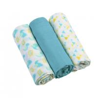 Комплект меки пелени Babyono 70 х 70 cm, 3 броя Сини