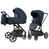 Бебешка количка 2в1 Carrello Alfa Denim Blue