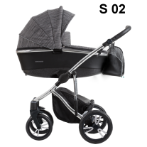 Бебешка количка 2в1 Bebetto - BRESSO Premium Class Silver S02