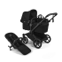 Количка за близнаци Bugaboo Donkey6 Twin Complete Heritage Black