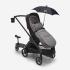 Детска количка Bugaboo Dragonfly Grey Melange Fabrics Black Chassis - Forest Green