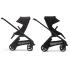 Детска количка Bugaboo Dragonfly Grey Melange Fabrics Black Chassis - Forest Green