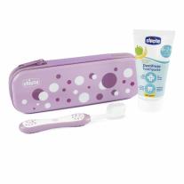 Комплект за почистване на зъбки Chicco 6m+ Lilla