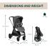 Бебешка комбинирана количка 2в1 Chicco Bellagio Black Satin