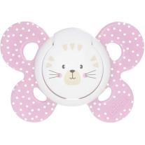 Силиконова залъгалка Chicco Physio Comfort 6-16м. Розово коте