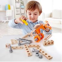 Дървен комплект за игра Hape, Млад изобретател, Комплект за конструиране