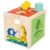 Дървен сортер с цветни форми и животни Tooky Toy