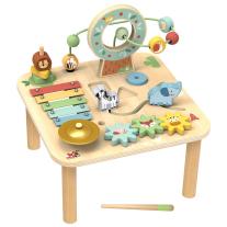 Дървена активна маса за игра Tooky Toy Моите горски приятели