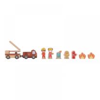 Дървена детска играчка Little Dutch, Пожарна станция
