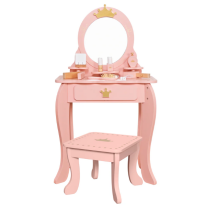 Детска дървена тоалетка с огледало и аксесоари Ginger Home, Принцеска
