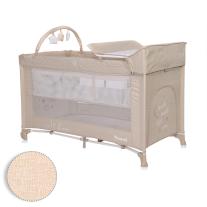 Детска сгъваема кошара на 2 нива Lorelli - Noemi Plus, Fog beige star