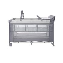 Детска сгъваема кошара на 2 нива Lorelli - Torino Plus, Grey striped elements