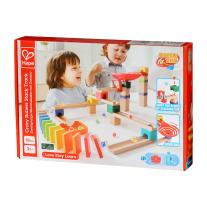 Детски дървен комплект за игра Hape, Домино, Писта екстремно спускане