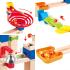Детски дървен комплект за игра Hape, Домино, Писта екстремно спускане