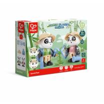 Детски дървен комплект за игра Hape, Пам и Сам, 8 части
