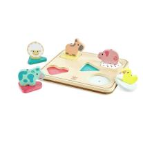 Детски дървен звуков пъзел Hape, Животни