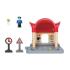 Детски комплект за игра Hape, Интерактивна ЖП гара, 5 части