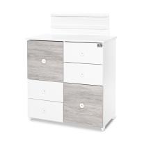 Детски шкаф Lorelli 2BOX - Бяло/Арт