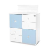 Детски шкаф Lorelli 2BOX - Бяло/Baby Blue