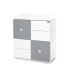 Детски шкаф Lorelli 2BOX - Бяло/Stone Grey