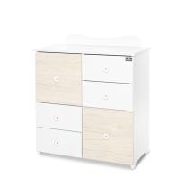 Детски шкаф Lorelli 2BOX - Бяло/Светъл дъб