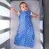 Детски спален чувал от органичен памук BabyBliss, Blue Cars, 1 TOG, 18-36 м