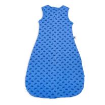 Детски спален чувал от органичен памук BabyBliss, Blue Cars, 1 TOG, 0-6 м
