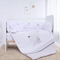 Детски спален комплект Lorelli Лили, Little Rabbits, сив 60 х 120 cm