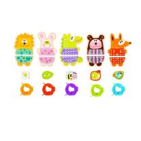 Дървена игра за шиене Tooky Toy, Весели животни