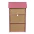 Детска етажерка къщичка Ginger Home за съхранение на книжки и играчки SUPER GIRL, Розова
