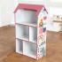 Детска етажерка къщичка Ginger Home за съхранение на книжки и играчки SUPER GIRL, Розова