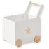 Дървена кутия за съхранение на играчки с колелца за бутане Ginger Home