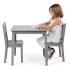 Детска дървена маса за рисуване и игра със столчета Ginger Home Grey