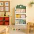 Детска Етажерка за Книги и Играчки GINGER HOME Къщичка, 3 Рафта, Дърво, 60x12x106 см