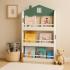 Детска Етажерка за Книги и Играчки GINGER HOME Къщичка, 3 Рафта, Дърво, 60x12x106 см