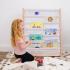 Детска Етажерка за Книги GINGER HOME, 6 Рафта, Дърво, Монтесори 64x30x79 см
