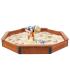 Голям Детски Пясъчник GINGER HOME Дървен OCTAGON с Водоустойчиво Покривало 