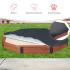 Голям Детски Пясъчник GINGER HOME Дървен OCTAGON с Водоустойчиво Покривало 