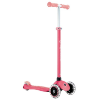 Детска тротинетка Globber със светещи колела PRIMO PLUS GLOW LIGHTS, Корал