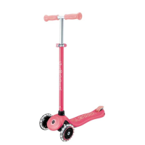 Детска тротинетка Globber със светещи колела PRIMO PLUS GLOW LIGHTS, Корал