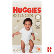ПЕЛЕНИ HUGGIES EXTRA CARE, РАЗМЕР 4, 8-16 КГ, 60 БРОЯ