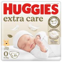 ПЕЛЕНИ HUGGIES EXTRA CARE, РАЗМЕР 0, <3.5 КГ, 25 БРОЯ