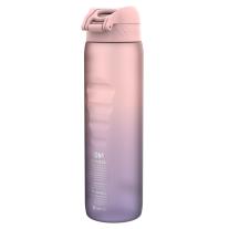 Бутилка за вода Ion8 Motivator, рециклирана пластмаса,1000ml, Peri/Rose